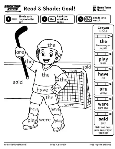 Sneak peek of the Read & Shade sheet